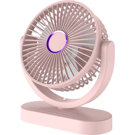 Ventilador de mesa USB，Ventilador de escritorio de 5,5 pulgadas，Silencioso y potente，3 velocidades，Ajustable，Mini ventilador para el hogar (1/5)