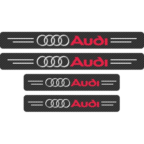 (Pour Audi) Protection de seuil de porte en fibre de carbone autocollante pour Audi S8 TT A4L A6L RS6 C6 S3 S4 S5 S6 S8 A7 A8 A1 A3 A4 A5 Q3 Q5 Q7 (1/2)
