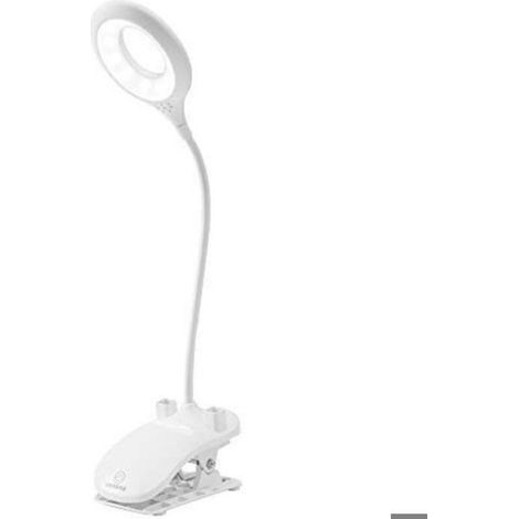 Lampe Clip LED, Lampe de Bureau à Pince avec porte-stylo, Lampes de Chevet et Lampes de Table, (blanc) (1/4)