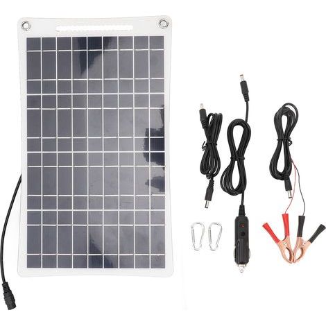 Chargeur de panneau solaire 12W 18V, Portable, double sortie USB, étanche IP65, pour batterie 12V, Camping, randonnée, voyage. (1/5)