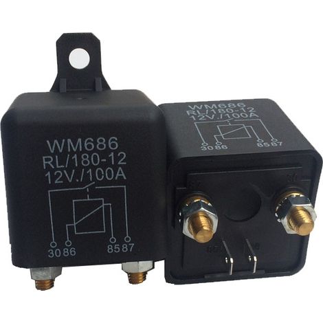 Relais de démarrage robuste pour voiture 12V 100A WM686, 4 broches en position d'ouverture normale, contrôle de la batterie Marche/Arrêt RL/18,2 pièces (1/3)
