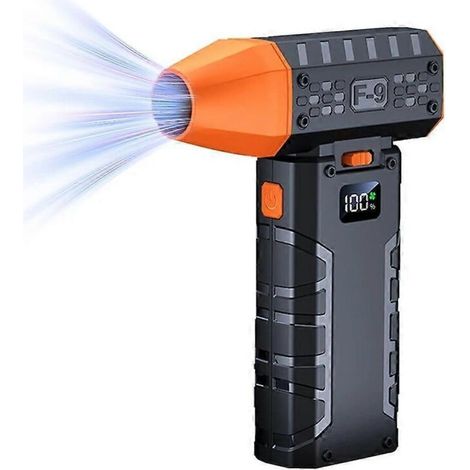 Mini ventilateur turbo 160 000 tr/min avec affichage numérique, rechargeable par USB, moteur sans balais, sèche-cheveux, puissant et haute puissance AquaForge (1/5)