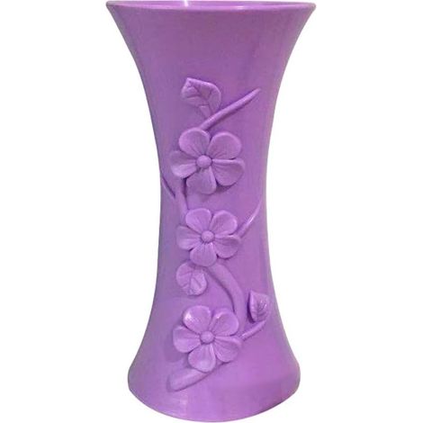 Geprägte Kunststoffvase für Blumenarrangements, Blumentopf, Blumenständer für Zuhause, Büro, Dekoration, helllila, Einheitsgröße