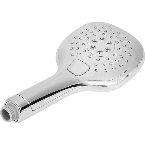Pommeau de douche à main en plastique chromé, léger, durable et économe en eau (1/5)