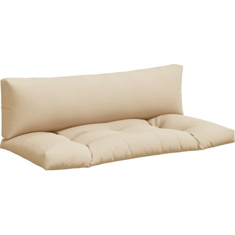 Maison Exclusive - Coussins de palette lot de 2 beige tissu