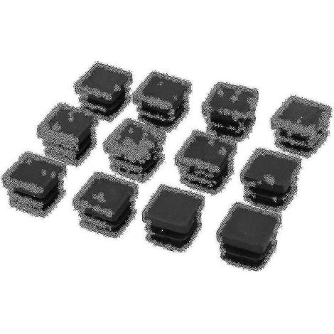 Packung mit 12 quadratischen Kunststoffstopfen, 15 mm x 15 mm, für Rohre und Leitungen