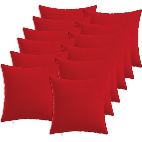 Cuscino con cuscino HEERLEN 12 pz Rosso Tessuto vidaXL (1/5)