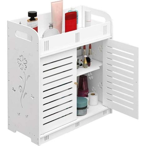 Étagère de rangement murale multi-niveaux pour salle de bain, sans perçage, pour produits de soin de la peau, durable 4,33 (9) (1/5)