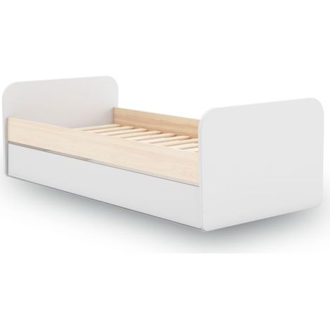 Cama doble juvenil Misty Breeze Blanco - Oak Soft (ancho) x 65cm (alto) (1/5)