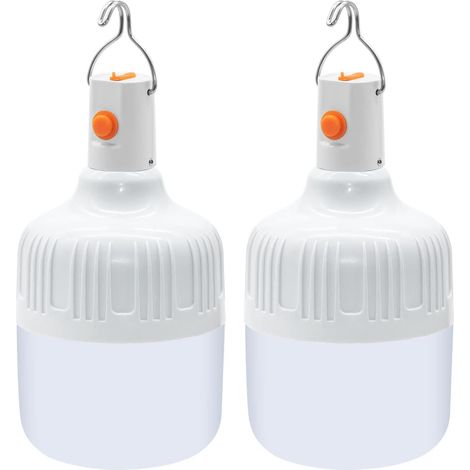 2-teiliges Campinglaternen-Set, tragbare Lampe mit USB-Akkus, 500 Lumen, superhelles Outdoor-Licht für Camping, Zelt, Terrasse, Garten und Grillplatz