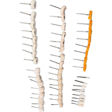 Kit de 50 pièces comprenant une tête de polissage, un mandrin de 3 mm, une roue de polissage et des mini-brosses pour le bricolage. (1/5)