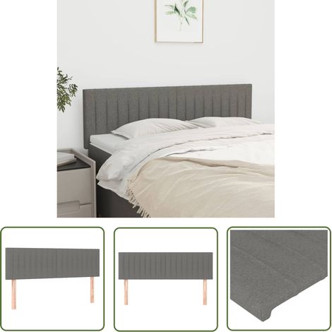 Kopfteile Dunkelgrau 144x5x78/88 cm Stoff (1/5)
