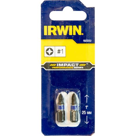 IRWIN 1923352 Punta corta impact 25mm 2 unids. PZ1