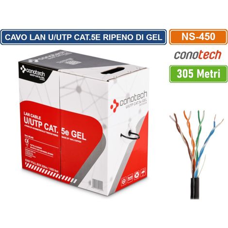 Cavo di rete Cat. LAN U/UTP 5e GEL Conotech al metro (1/3)
