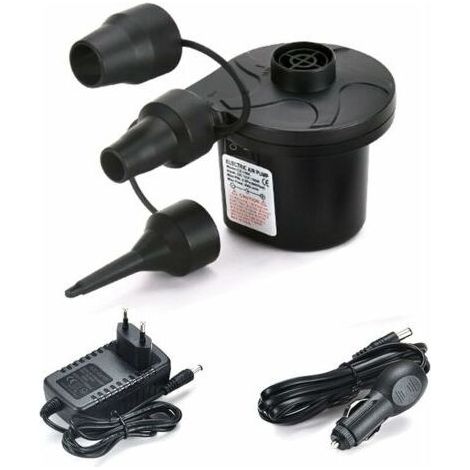 [JAMAIS UTILISÉ]Pompe à Air Électrique Gonfleur Dégonfleur, Pompe Electrique avec 3 Buses Gonfleur Matelas Gonflable pour Matelas Pneumatique, Matelas Gonflables, Pataugeoire,Anneau de Natation (Maiso (1/5)