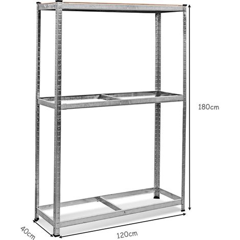 COSTWAY Soporte para Neumático Soporte para Llantas Metal en Taller Garaje 180x120x40cm (1/5)