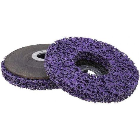 Disque de Nettoyage, 2 Pcs Disque Violet Purple Meuleuse D'angle Disques de Nettoyage en Nylon pour D'angle Mauve 12522 mm (1/4)