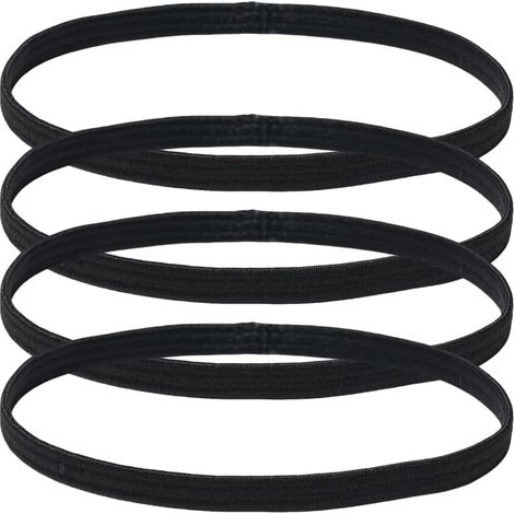 Jieunnxx Lot de 4 bandeaux de sport élastiques antidérapants en tissu élastique absorbant la transpiration pour yoga, course, tennis, fo (1/5)