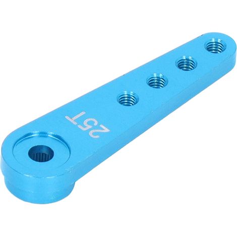 Bras de servo 1/8 1/10 universel allongé 25T direction unilatérale klaxon en aluminium bleu