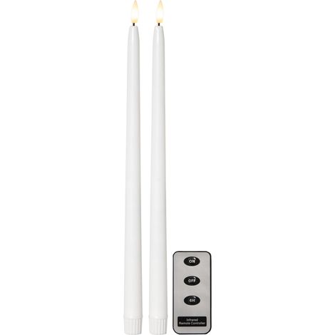 Star Trading Chandelier LED Flame Slim, lot de 2 en cire