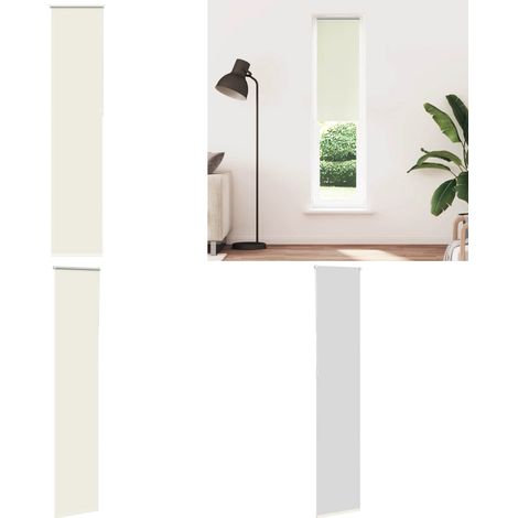 vidaXL Store enrouleur occultant blanc cassé 45x210cm largeur du tissu (1/5)
