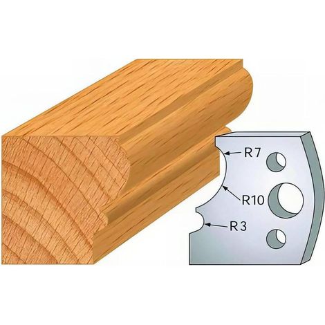 Jeu de 2 Fers Profilés Acier HT 40 x 4 mm - N°105 Louis XV - Outil de menuiserie - Diamwood (1/2)
