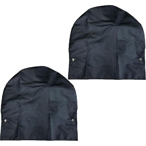 Caravan Tyre Covers, Set of 2 Heavy Duty Waterproof Wheel Protectors, are sun resistant, dustproof, scratch proof, for All Weather Conditions, Black