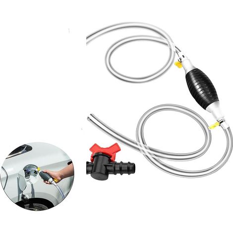 Pompe à Siphon multifonctionnelle de Tuyau de 1,5 m (5 Pieds) - Transfert Manuel d’Essence/Diesel/Eau, réservoir de Carburant Portable, Aquarium et Pompe à Carburant d’Urgence (1/5)