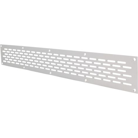 Aluminium Lochblech 500x60mm F1 Lüftungsgitter Lochung 20x3mm silber eloxiert
