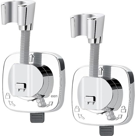 Support Pour Douche - Rotation 360° - Ventouse Puissante - Charge Maximale 10 Kg - Installation Sans Perçage - Pour Salle De Bains - Lot De 2