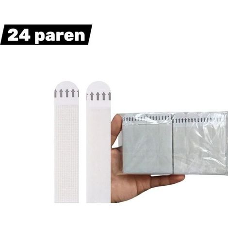 HOXILEELEORuban di biadesivo Per Sospensione Telaio Senza trapano,24 Coppie,19x92mm,Bianco,Per Tutte le Pareti Lisce,Rimovibile Senza Residui (1/5)