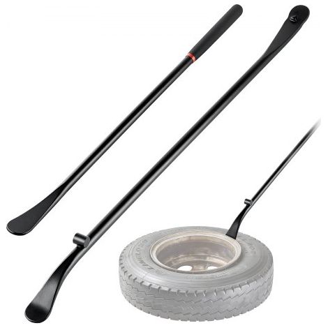 Reifenmontiergerät Manueller Reifenwechsler 2 Stk. Metall Reifenheber 97 & 76,5 cm Reifenmontierhebel zur Montage Demontage für Outdoor Mobile Autoreparaturen von Universalen Fahrzeugtypen (1/5)