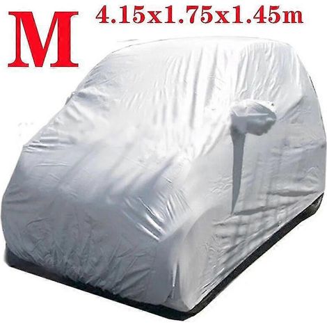Universelle Autoabdeckung in den Größen S/M/L/XL/XXL, Smart Outdoor-Vollabdeckung mit Sonnenschutz und UV-Schutz, schützt die Karosserie vor Sonne, Regen, Staub und Wasser – 4,15 x 1,75 x 1,45 m