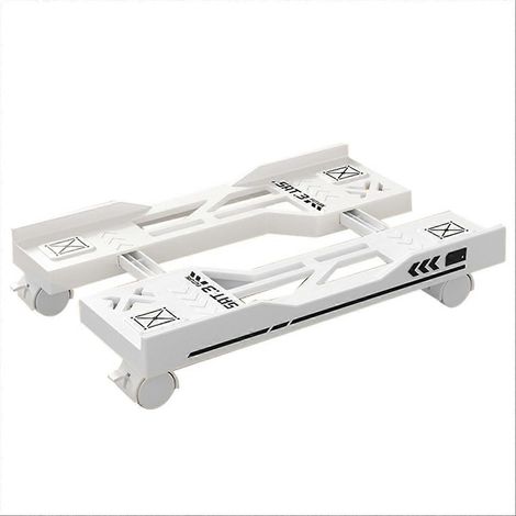Support réglable pour ordinateur portable, support mobile pour PC, chariot, support pour tour d'ordinateur blanc (1/5)