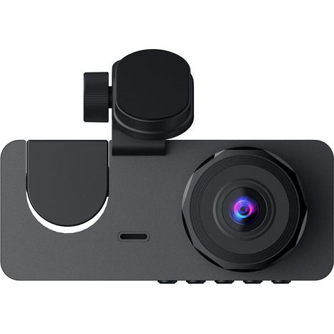 Cámara de tablero delantera/trasera, Full HD 1080P, Wi-Fi, GPS integrado, pantalla IPS de 3,16 pulgadas, visión nocturna, gran angular de 170° (1/4)