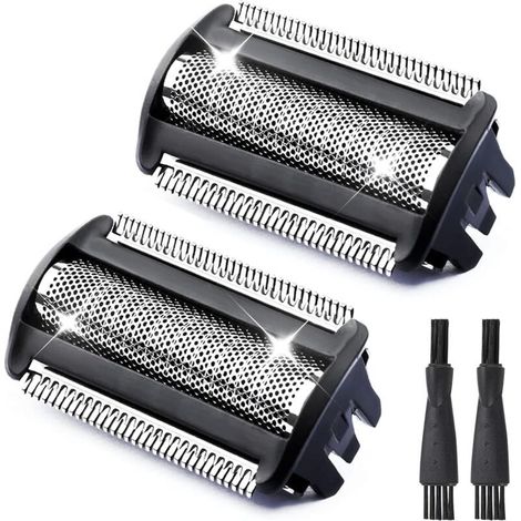 Lot de 2 Têtes de rasoir BG5025, Acier inoxydable, Étanche, Pour Philips Bodygroom Série 7000 5000 3000 (1/4)