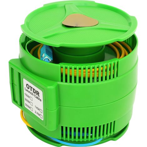 Bobine de câble OTDR SC UPC Portable avec couvercle à pression, fibre optique de test SM 1310/1550nm, 1000m (3280,8ft), boîtier de lancement (1/5)