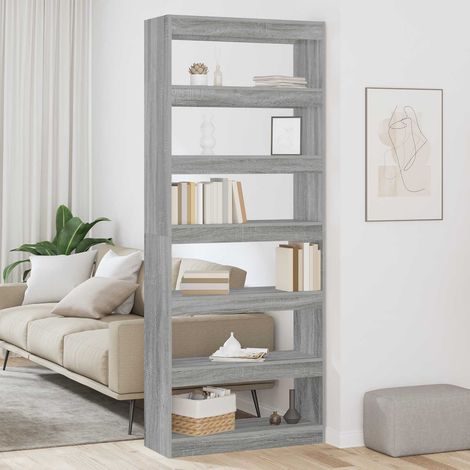 vidaXL Bücherregal Graues Sonoma 80 x 30 x 198 cm Holzwerkstoff (1/5)