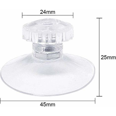 Memkey lot de 30 Ventouses avec Filetage et écrous moletés Ø 45 mm, Transparentes, pour Voiture, Camping, vitre, Pare-Soleil (1/4)