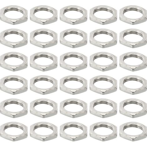 M9x0,75 Acier Hex Écrous, 100 Paquet Métrique Filetage Zinc Plaqué Fini Matériel Écrous Vis Boulon Fixations pour Lampes Machines Réparation 2,5 mm Hauteur (1/5)