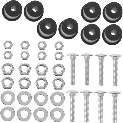 Kit de fixation pour bac à shampoing Tofficu (8 pièces) avec système anti-vibrations et caoutchouc inclinable. (1/5)
