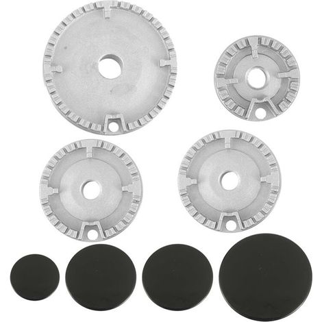 Kit Remplacement 8 Couronnes Brûleurs Gaz pour Plaques Cuisson et Fours Capuchons Flamme Universel (1/4)