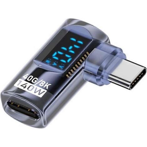 U-förmiger rechtwinkliger (90°) USB-C-Adapter, Datenübertragung mit 40 Gbit/s, 140 W PD-Stromversorgung, USB 4.0 8K 60Hz-Konverter, A (1/5)