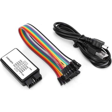 USB-Logikanalysator-Set, Mini-Digitalgerät im Taschenformat, 8 Kanäle, Eingangsspeicher, 24 MHz (1/5)