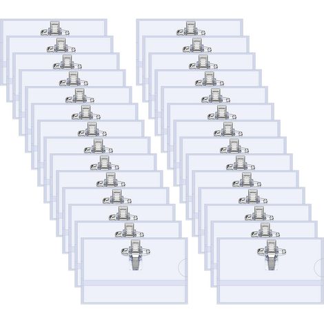 Etiquette Identite - Porte-Carte ID Transparent En PVC - 90 X 56 Mm - Pour Ecole Bureau Voyage - Lot De 100 (1/5)