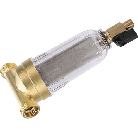 Filtre à sédiments pour toute la maison, préfiltre de lavage à contre-courant à essorage pour machine à laver, filetage mâle G3/4 et femelle G1/2 (1/5)