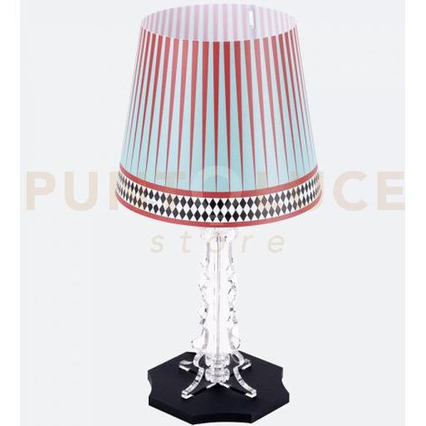 LAMPADA DA TAVOLO PICCOLA BRIGHELLA 1 LUCE ATTACCO E14 DISEGNO FOULARD