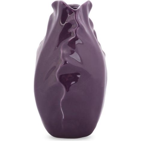 Vaso decorativo con bocciolo di fiore viola (1/2)