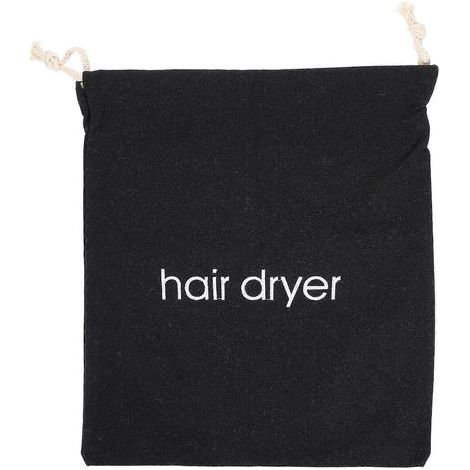 Beutel mit Kordelzug für Haartrockner, tragbare Reisetasche für Haartrockner, Aufbewahrungstasche für Haartrockner – 33,00 x 30,00 x 0,50 cm – Schwarz (1/4)
