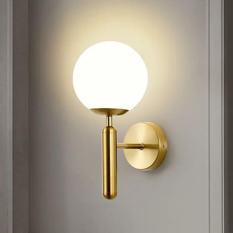 E27 Applique Murale Intérieure, Moderne Lampe Murale Design Minimaliste, Abat Jour en Verre Luminaires Intérieur pour Chambre Salon Couloir Café Escalier Galerie d'art Décoration Intérieure (1/5)